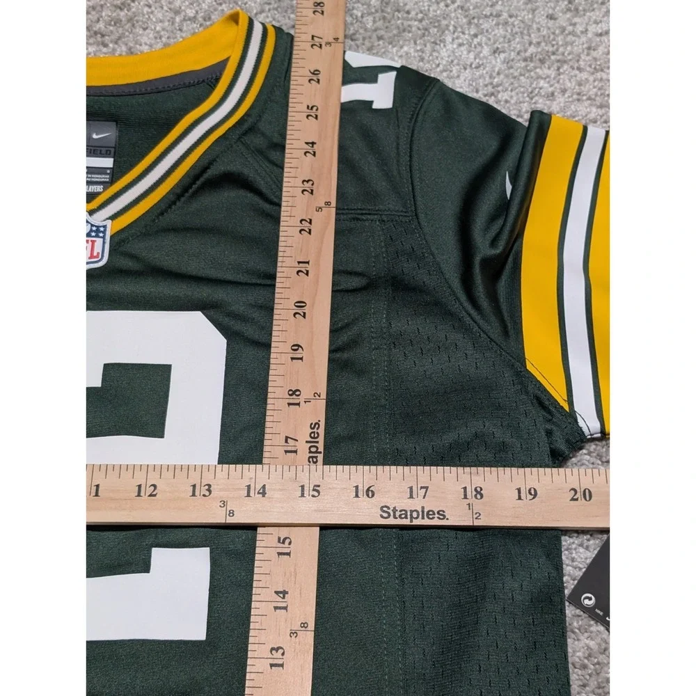 Nike Women's Jersey 2016 Sz L Green Bay Packers Aaron Rodgers #12 Green HOF NWT - Picture 8 of 8